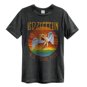 Led Zeppelin Tour 1975 Vintage Charcoal Amplified XXL Unisex T-Shirt