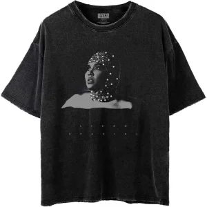 Lizzo Special Black & White Photo Wash Black Small T-Shirt
