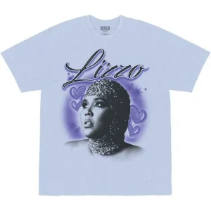 Lizzo Special Hearts Airbrush Light Blue X-Large T-Shirt