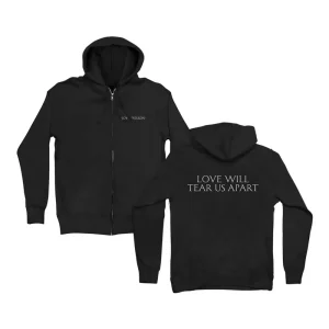 Love Will Tear Us Apart Black Zip Hoodie