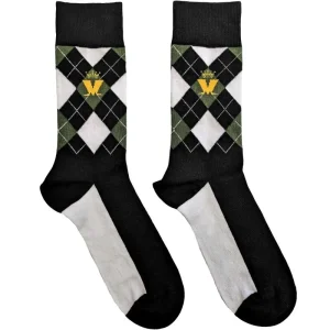 Madness Unisex Ankle Socks: Crown & M Green Diamond (Uk Size 7 – 11)