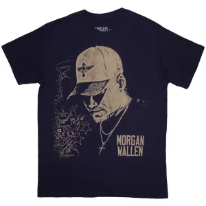 Morgan Wallen Cap Navy Blue Large T-Shirt