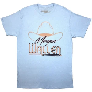 Morgan Wallen Cowboy Hat Light Blue Medium T-Shirt