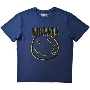 Nirvana Inverse Happy Face Sky Blue XX-Large T-Shirt