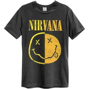 Nirvana Spiced Smiley Amplified Charcoal Small Unisex T-Shirt