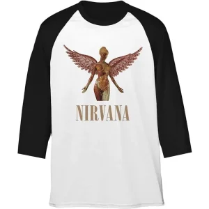 Nirvana Triangle In Utero Raglan White X-Large Unisex T-Shirt