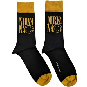 Nirvana Unisex Ankle Socks: Logo Stacked (Uk Size 7 – 11)