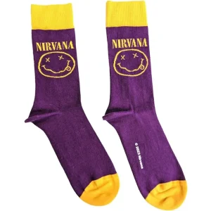 Nirvana Unisex Ankle Socks: Yellow Happy Face (Uk Size 7 – 11)