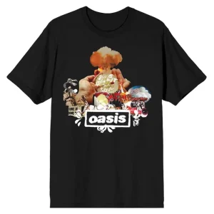Oasis Atomic Collage Black Medium T-Shirt