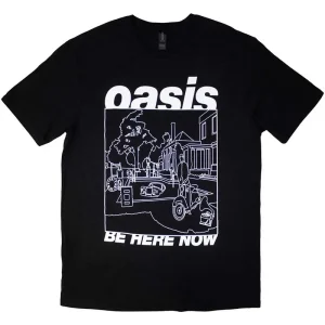 Oasis Be Here Now Line Drawing Black XX-Large T-Shirt