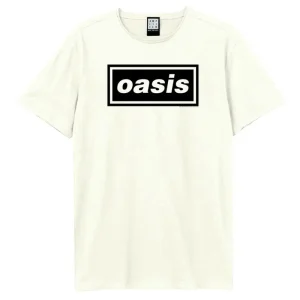 Oasis Black Logo White Small T-Shirt