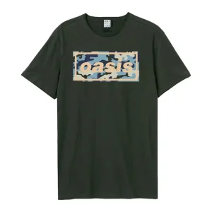 Oasis Camo Logo Vintage Charcoal Grey Medium T-Shirt
