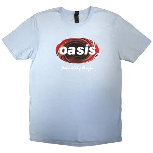 Oasis Definitely Maybe Union Jack Oval Light Blue Medium T-Shirt