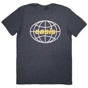 Oasis Globe Logo Navy Blue Medium T-Shirt