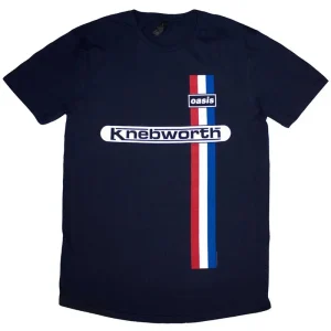 Oasis Knebworth Vertical Stripe Navy Blue Medium T-Shirt