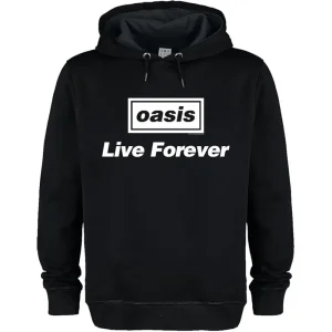 Oasis Live Forever Black X-Large Hoodie