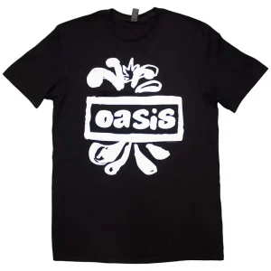 Oasis Logo Splat Black Medium T-Shirt