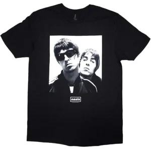 Oasis Noel & Liam Square Photo Black Small T-Shirt