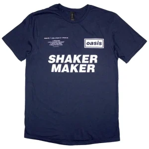 Oasis Shakermaker Track Listing Navy Blue Small T-Shirt