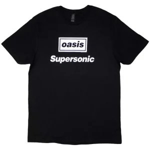 Oasis Supersonic Title Black Large T-Shirt