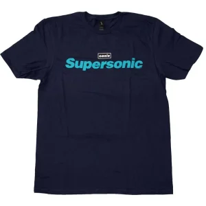 Oasis Supersonic Title Colour Navy Blue XX-Large T-Shirt