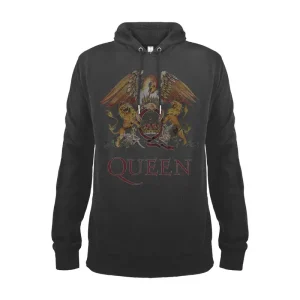 Queen Royal Crest Amplified Vintage Black Medium Unisex Hoodie