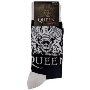 Queen Unisex Ankle Socks: White Crests (Uk Size 7 – 11)