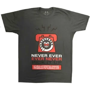 Radiohead Never Pick It Up Charcoal Grey Large T-Shirt
