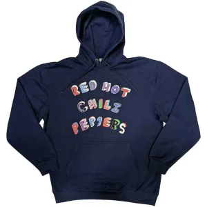 Red Hot Chili Peppers Colourful Letters Navy Blue XX-Large Hoodie