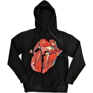 Rolling Stones Hackney Diamonds Lick Black Large Unisex Hoodie