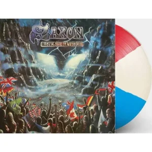 Saxon Rock the Nations Vinyl LP Red, White & Blue Tri-Colour 2018