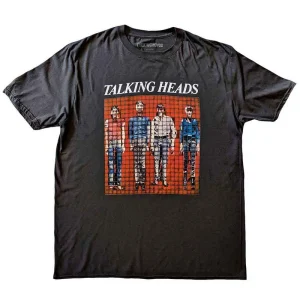 Talking Heads Pixel Portrait Charcoal Grey Large T-Shirt