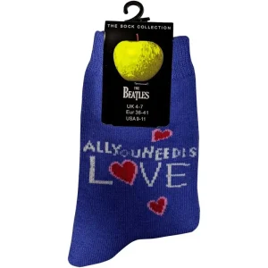 The Beatles Ladies Ankle Socks: All You Need Is Love (Uk Size 4 – 7)