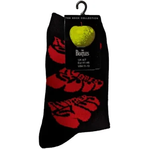 The Beatles Ladies Ankle Socks: Rubber Soul (Uk Size 4 – 7)