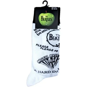 The Beatles Unisex Ankle Socks: Albums Monochrome (Uk Size 7 – 11)