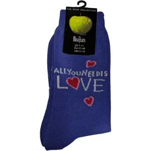 The Beatles Unisex Ankle Socks: All You Need Is Love (Uk Size 7 – 11)