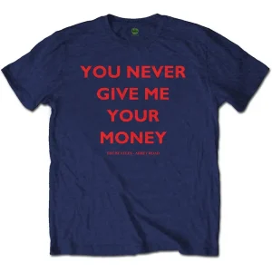 The Beatles You Never Give Me Your Money Navy Blue Medium T-Shirt