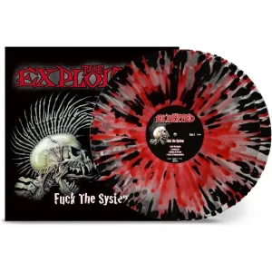 The Exploited Fuck The System Vinyl LP Clear Red & Black Splatter Colour 2024