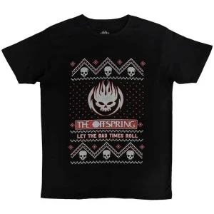 The Offspring Christmas Bad Times Black Large T-Shirt
