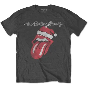 The Rolling Stones Unisex Santa Lick X-Large Christmas T-Shirt