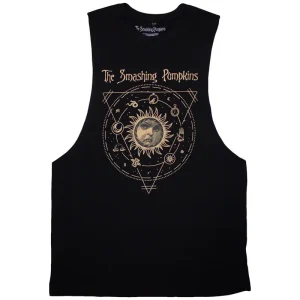The Smashing Pumpkins Celestial Sun Black Small Tank T-Shirt
