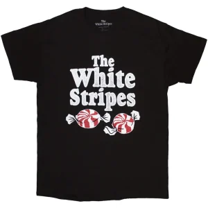 The White Stripes Peppermints Black X-Large T-Shirt