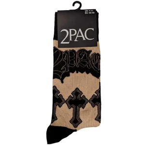 Tupac Unisex Ankle Socks: Crosses (Uk Size 7 – 11)