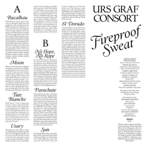 Urs Graf Consort Fireproof Sweat Vinyl LP 2025