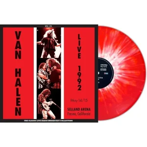 Van Halen Live At Selland Arena Fresno 1992 Vinyl LP Red & White Splatter Colour 1992