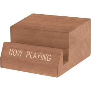 Vinyl NOW PLAYING Wooden Stand With Microfibre Cloth