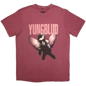 Yungblud Wings Stone Wash Red Medium T-Shirt